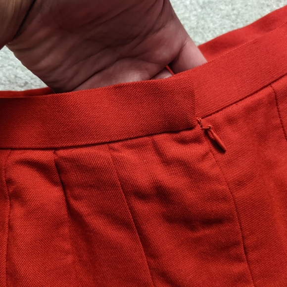 Made in Japan! Vintage 80's Pleated Linen Blend Skirt - Picture 5 of 7